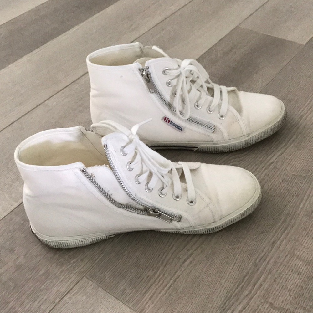 Superga distressed high top